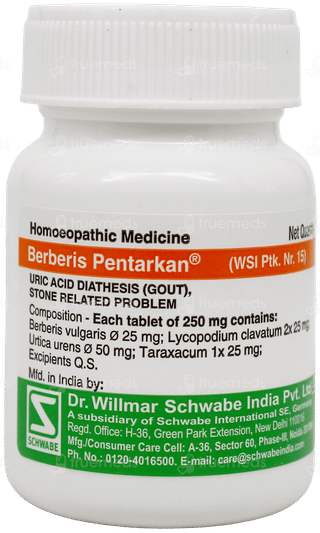 Dr Willmar Schwabe Berberis Pentarkan Ptk 15 Tablet 20Gm
